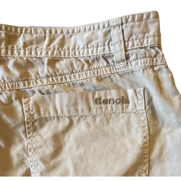 BENCH Shorts Womens 27 Small Beige Chino Bermuda Cotton Casual Adjustable Length - Picture 4 of 9